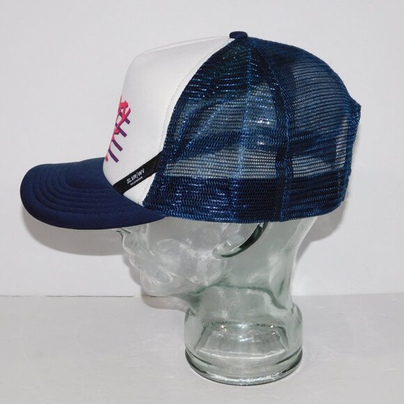 Silver Wave SLVR WV Unisex PARTY TIME BLue White snapback Trucker Hat Cap - Picture 4 of 10
